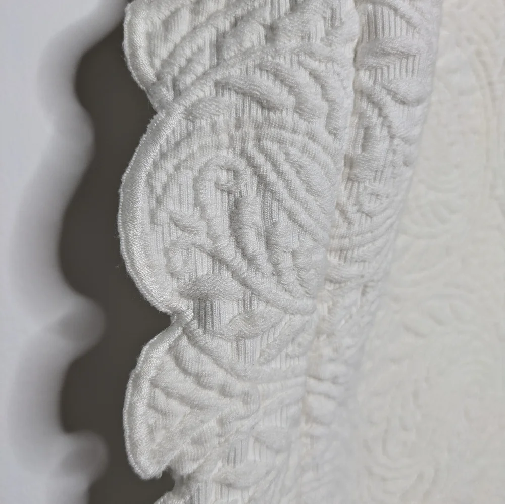 Peacock Alley Large Off White Textured Cotton Pillowcase